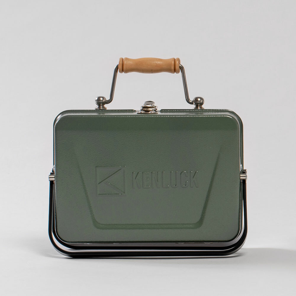【福利品】KENLUCK Mini 迷你款攜帶型烤肉架-錘紋綠
