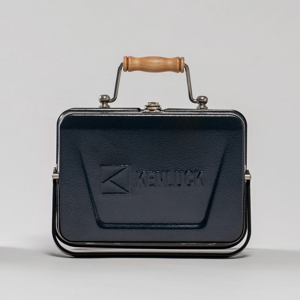 KENLUCK Mini 迷你款攜帶型烤肉架-錘紋藍