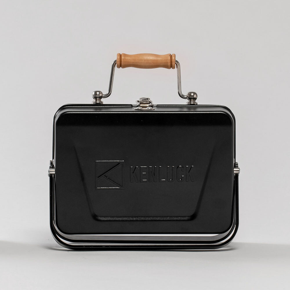 【福利品】KENLUCK Mini 迷你款攜帶型烤肉架-砂紋黑