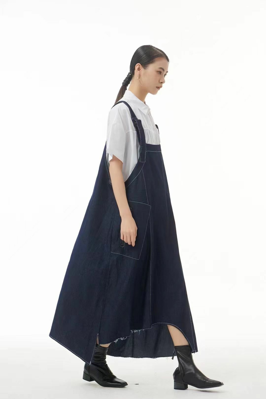 Japanese Dungaree Dress [#3212]