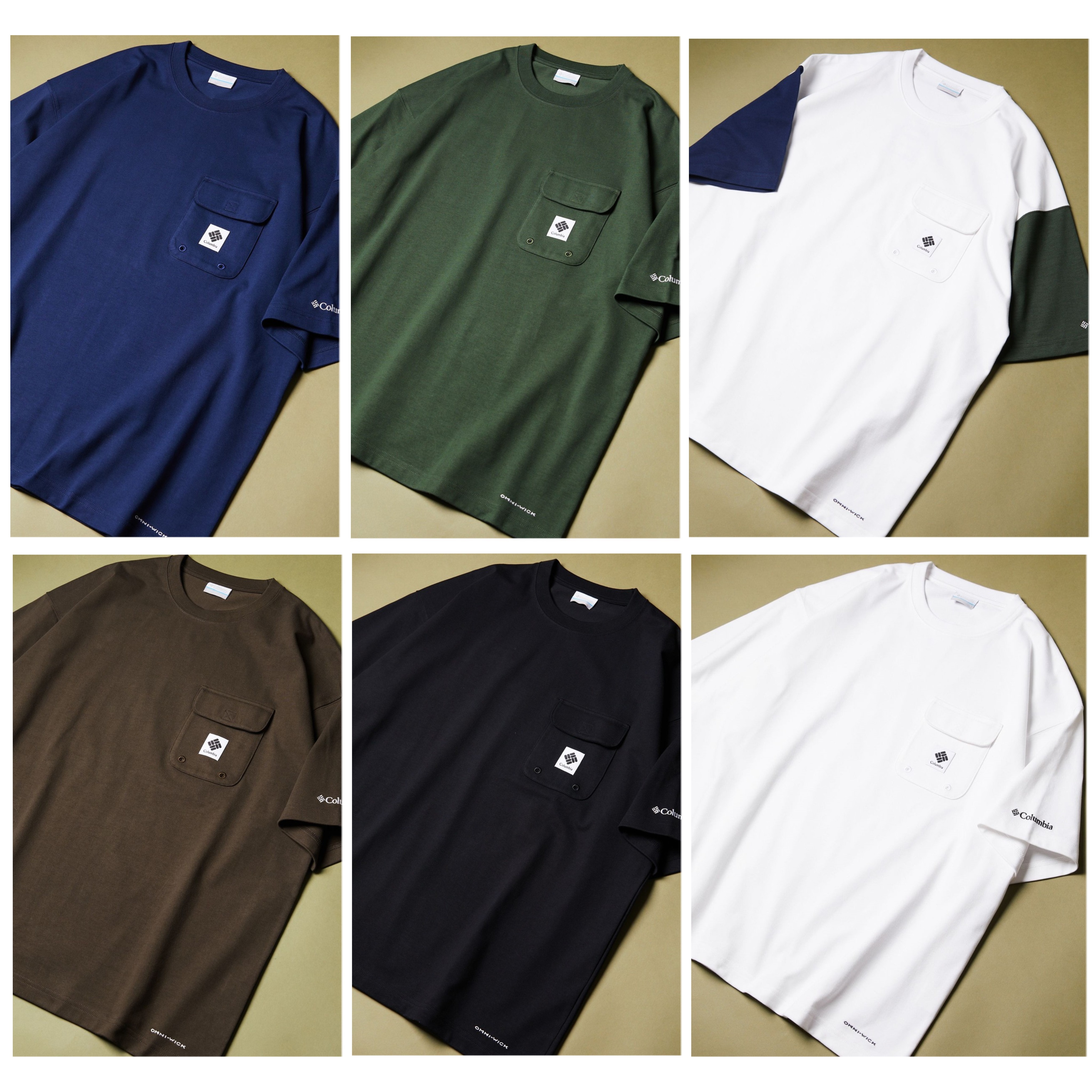 FREAK'S STORE Columbia 聯名 限定 口袋 短TEE 拼接 6色 PM0803 短T 現貨