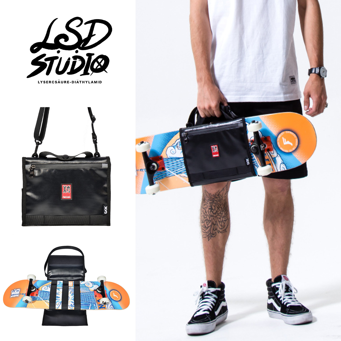 【BGMK003】滑板專用便攜式設計斜肩包