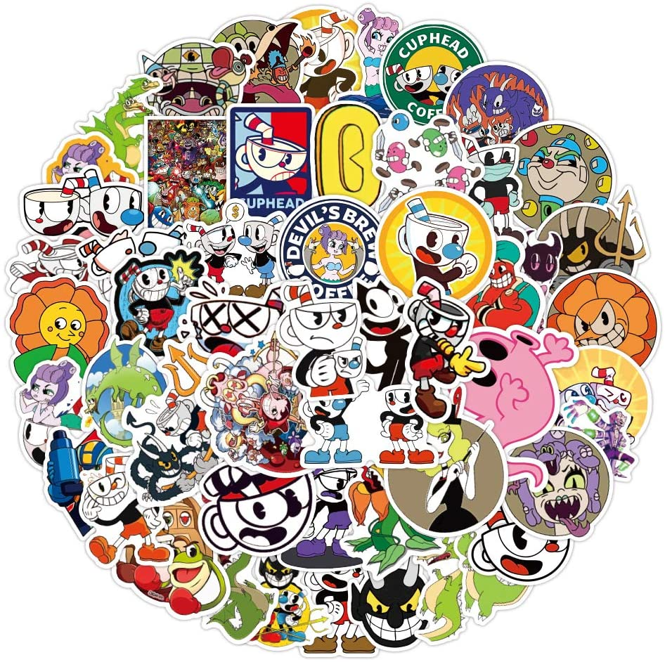 Cuphead 茶杯頭大冒險 Stickers Set 貼紙50入組合包