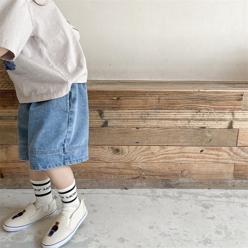 夏日必備！不分男女包色款牛仔五分褲