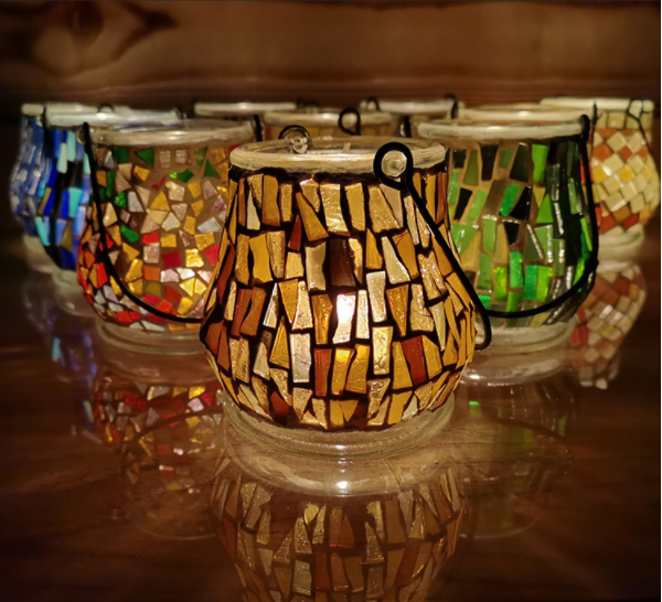 DIY玻璃馬賽克燭臺材料包 M3313