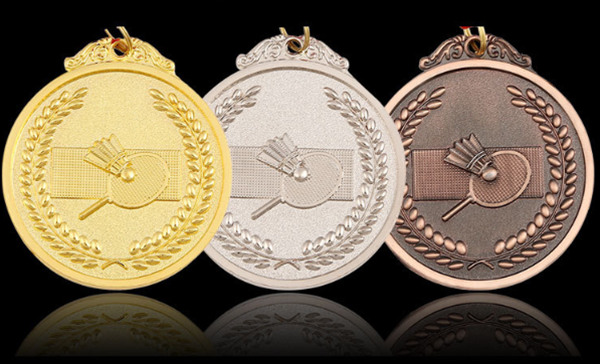 訂製羽毛球鋅合金獎牌 升級送彩色排版金貼 A052