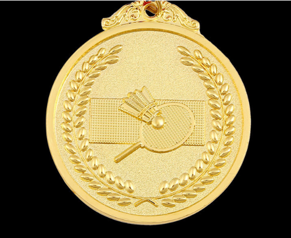 訂製羽毛球鋅合金獎牌 升級送彩色排版金貼 A052