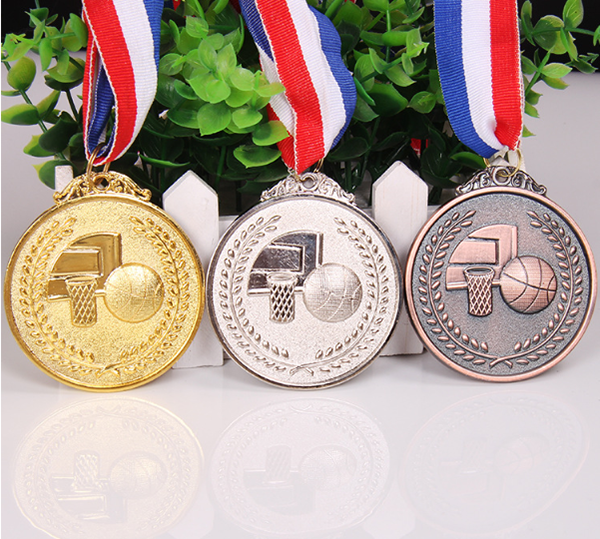 訂製籃球鋅合金獎牌 升級送彩色排版金貼 A053
