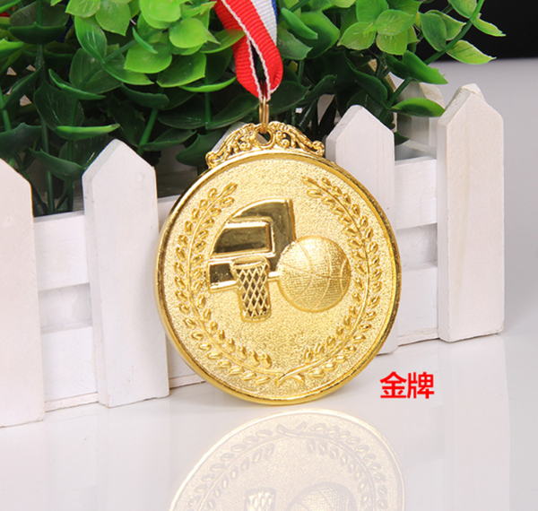 訂製籃球鋅合金獎牌 升級送彩色排版金貼 A053