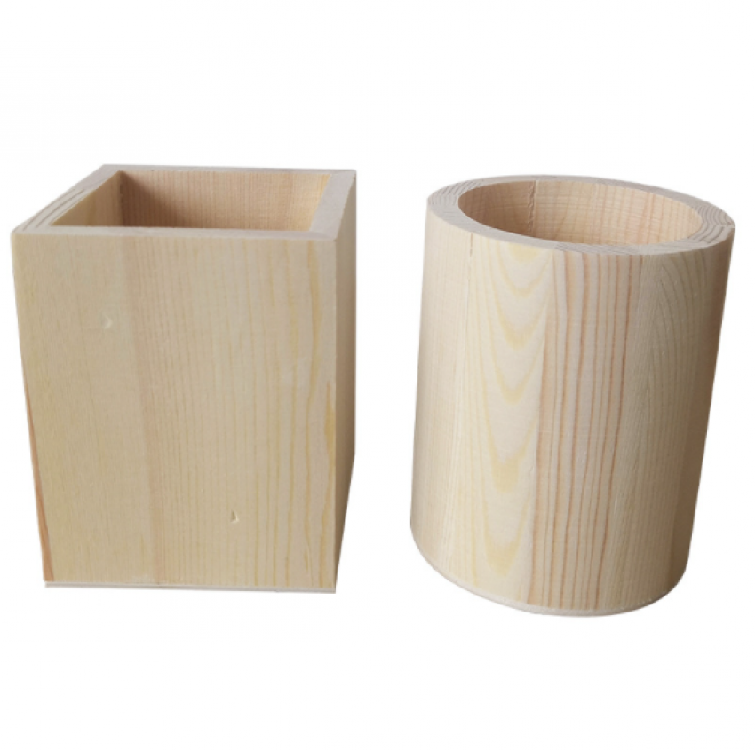 DIY白胚實木筆筒 62791