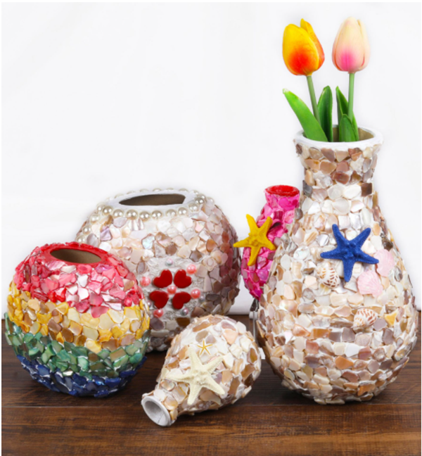 DIY木質白胚插花瓶 62982