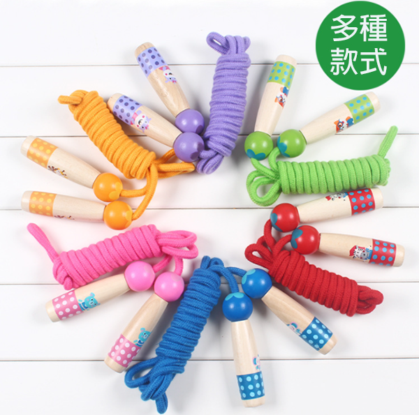 兒童木質手柄棉跳繩 6225