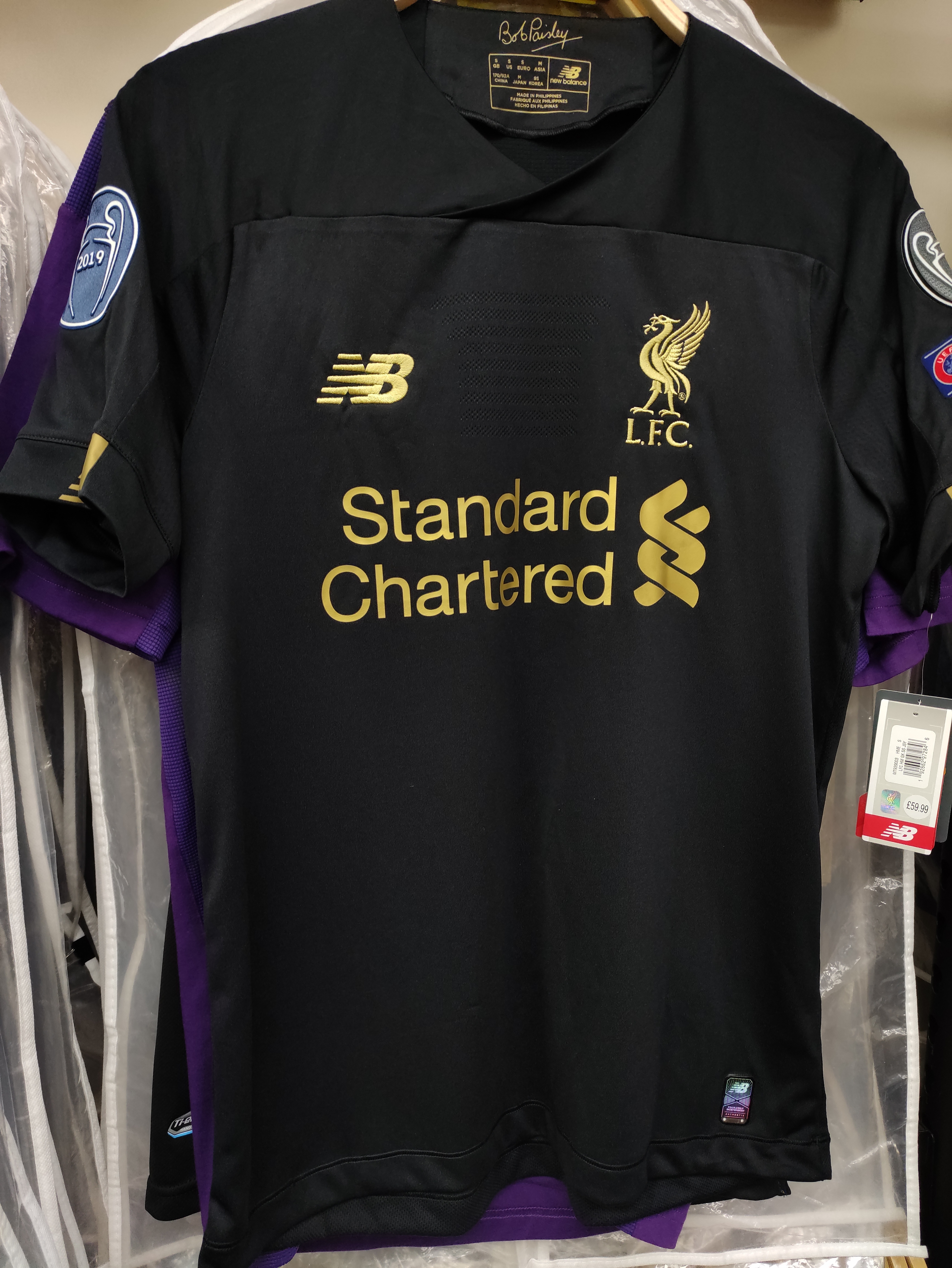 19-20利物浦黑金龍門球衣