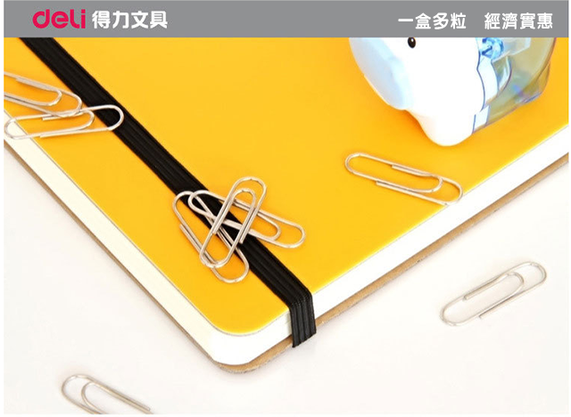 得力0037 加厚電鍍表萬字夾 200枚/盒 30mm