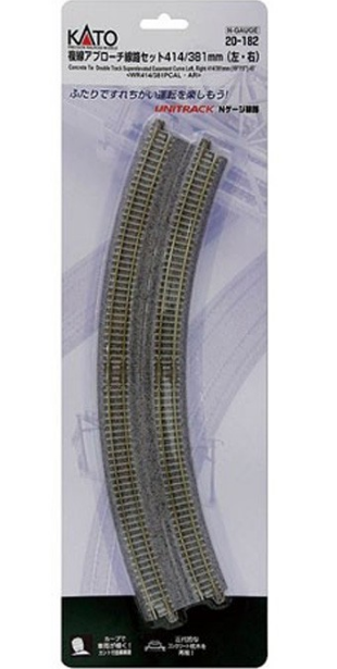 Kato 20-182 N規 R414/381mm 45度 複線彎軌
