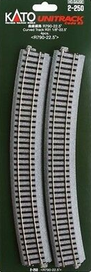 Kato 2-250 HO規 R790 22.5度 彎軌.4入