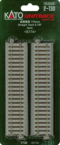 Kato 2-130 HO規 直線線路 174mm (4本入)
