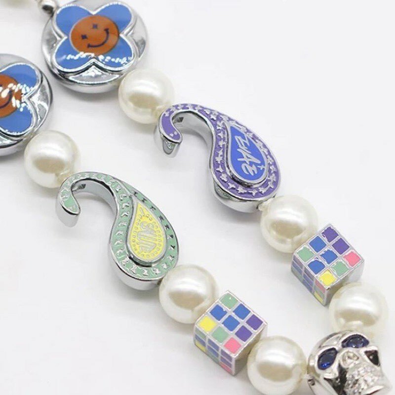 EVAE x SALUTE 聯名款 十字花 笑臉 珍珠 變形蟲 項鍊 飾品