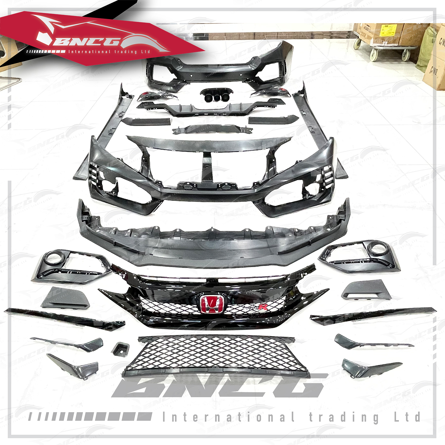 本田 Honda Civic 2022 10代 改裝 大包圍 前保桿 後保桿 尾飾管 Type R 外觀