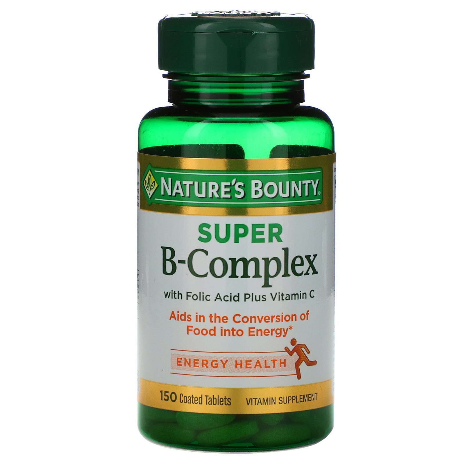 Nature's Bounty, Super B-Complex With Folic Acid Plus V