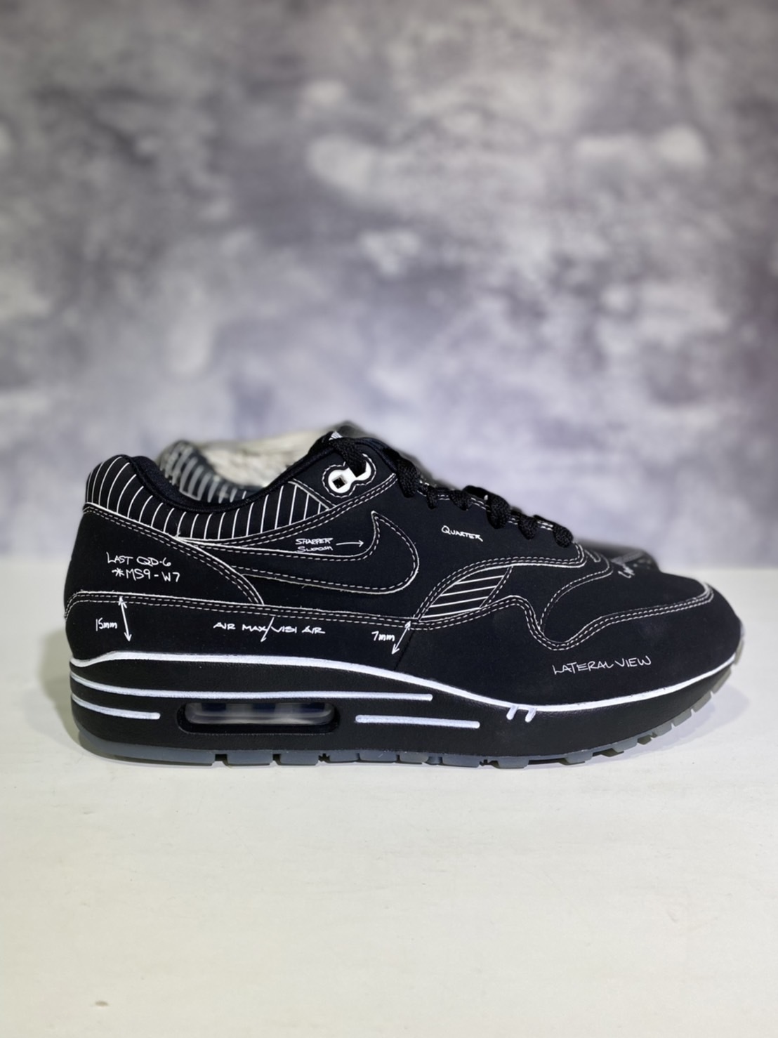 現貨 Nike Air Max 1 "Sketch To Shelf" CJ4286-001 黑手稿 男女同款 尺寸28