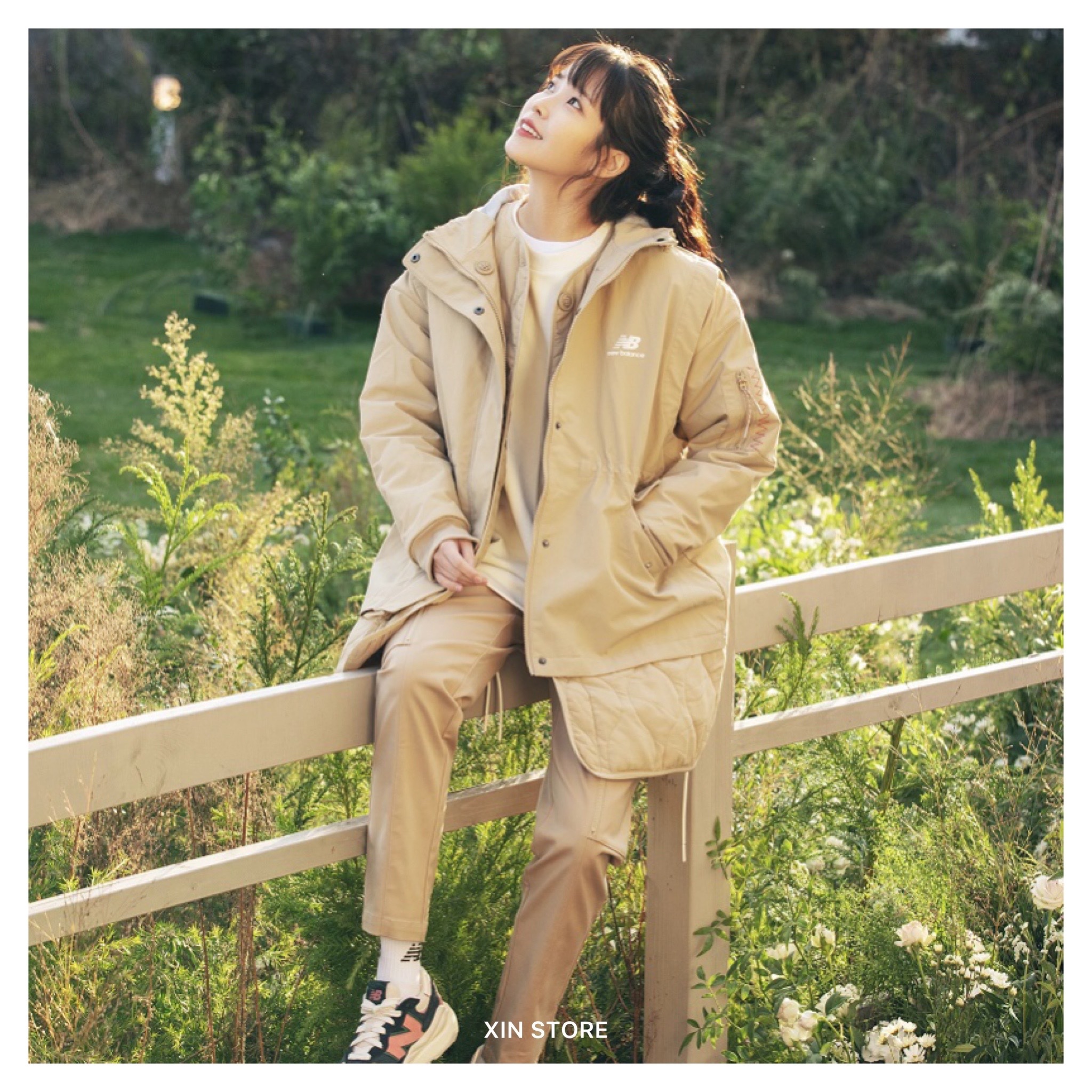 【現貨】New Balance NBX JAN 梭織 口袋 休閒 IU 李知恩同款 工裝 抽繩 長褲 卡其