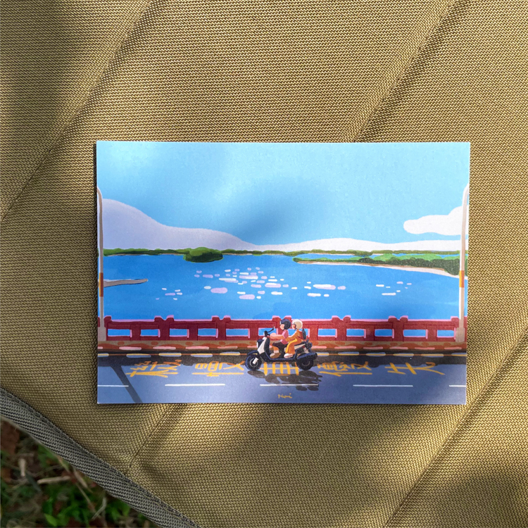 Hoi ホーイ｜絕版｜明信片｜騎在安平的郊區