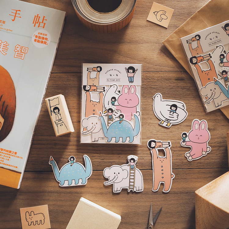 右手超人｜中貼紙｜4-4｜大寵物