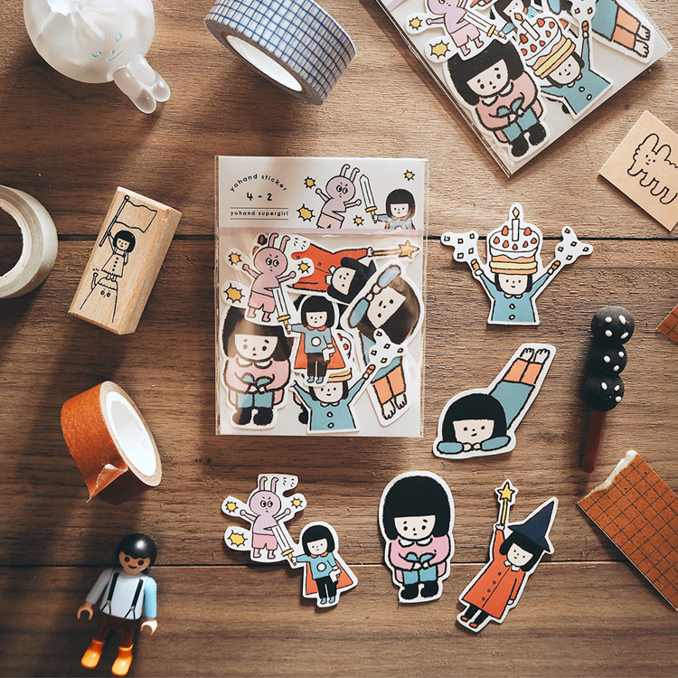 右手超人｜中貼紙｜4-2｜超人的生活