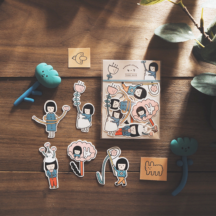 右手超人｜中貼紙｜4-7｜花