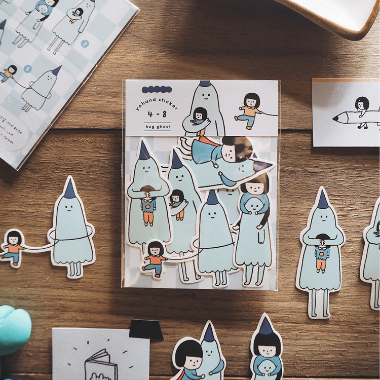 右手超人｜中貼紙｜4-8｜抱抱鬼