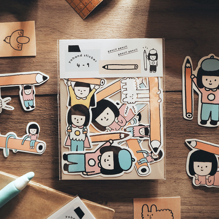 右手超人｜絕版｜中貼紙｜4-9｜鉛筆