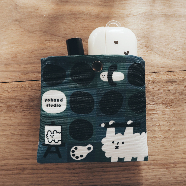 右手超人｜絕版｜口罩收納小物袋｜狗狗雲畫畫