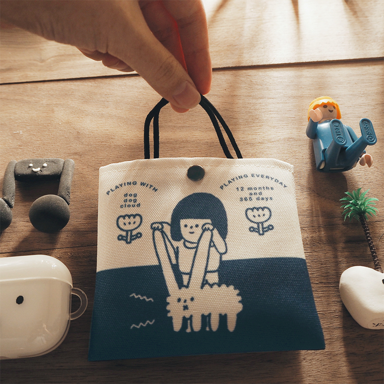 右手超人｜絕版｜口罩收納小物袋｜和狗狗雲玩