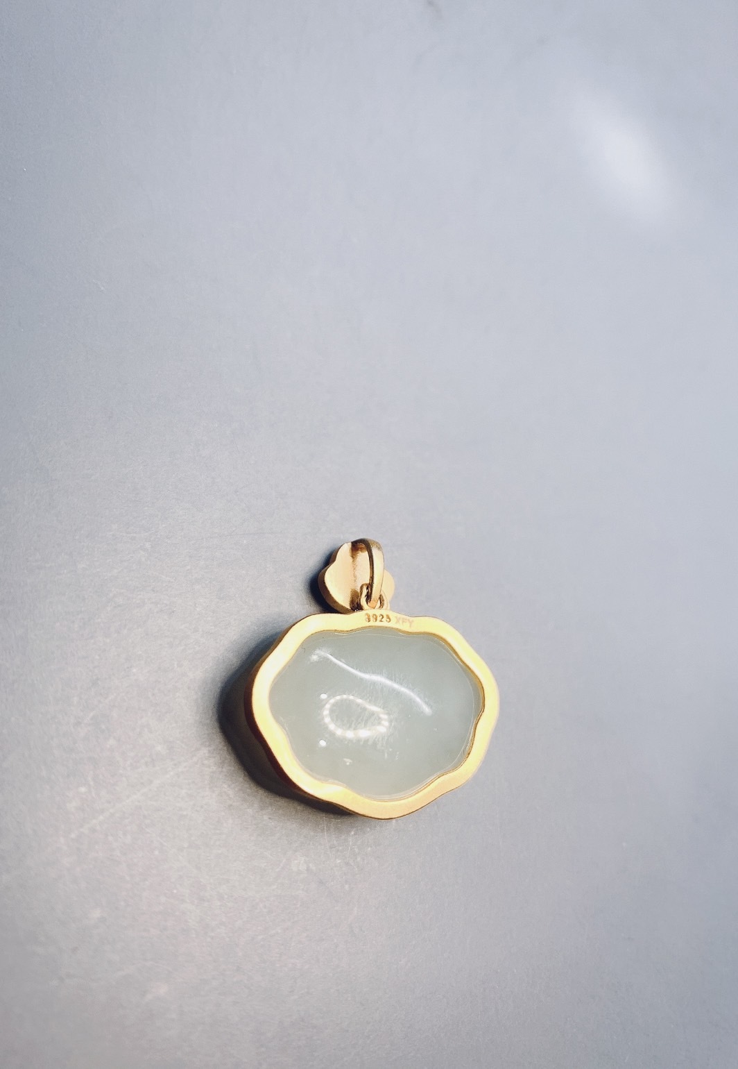 如意祥雲丨和田白玉銀項墜