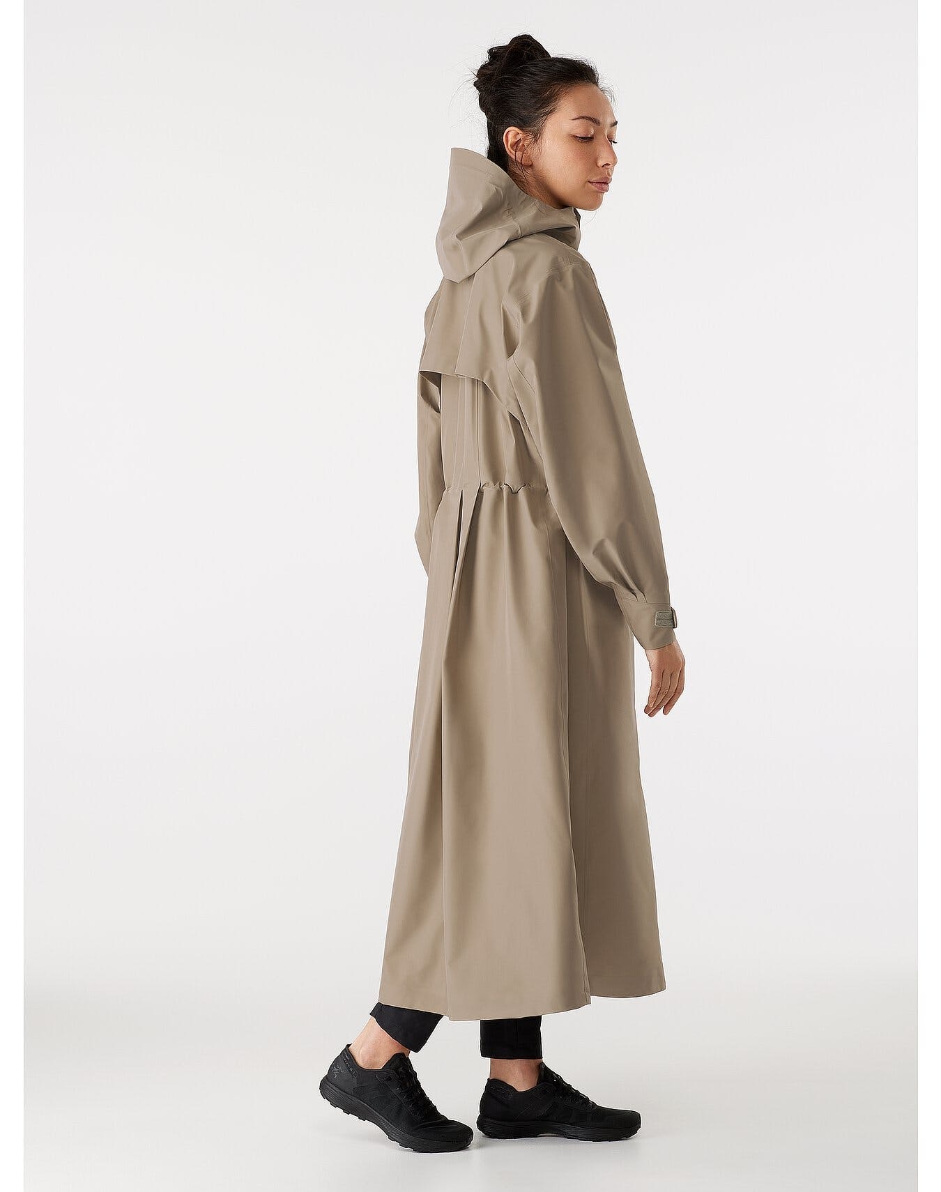 加拿大代購 始祖鳥 arcteryx 新款 CERALLE 長款皺褶大衣 女装 咖色