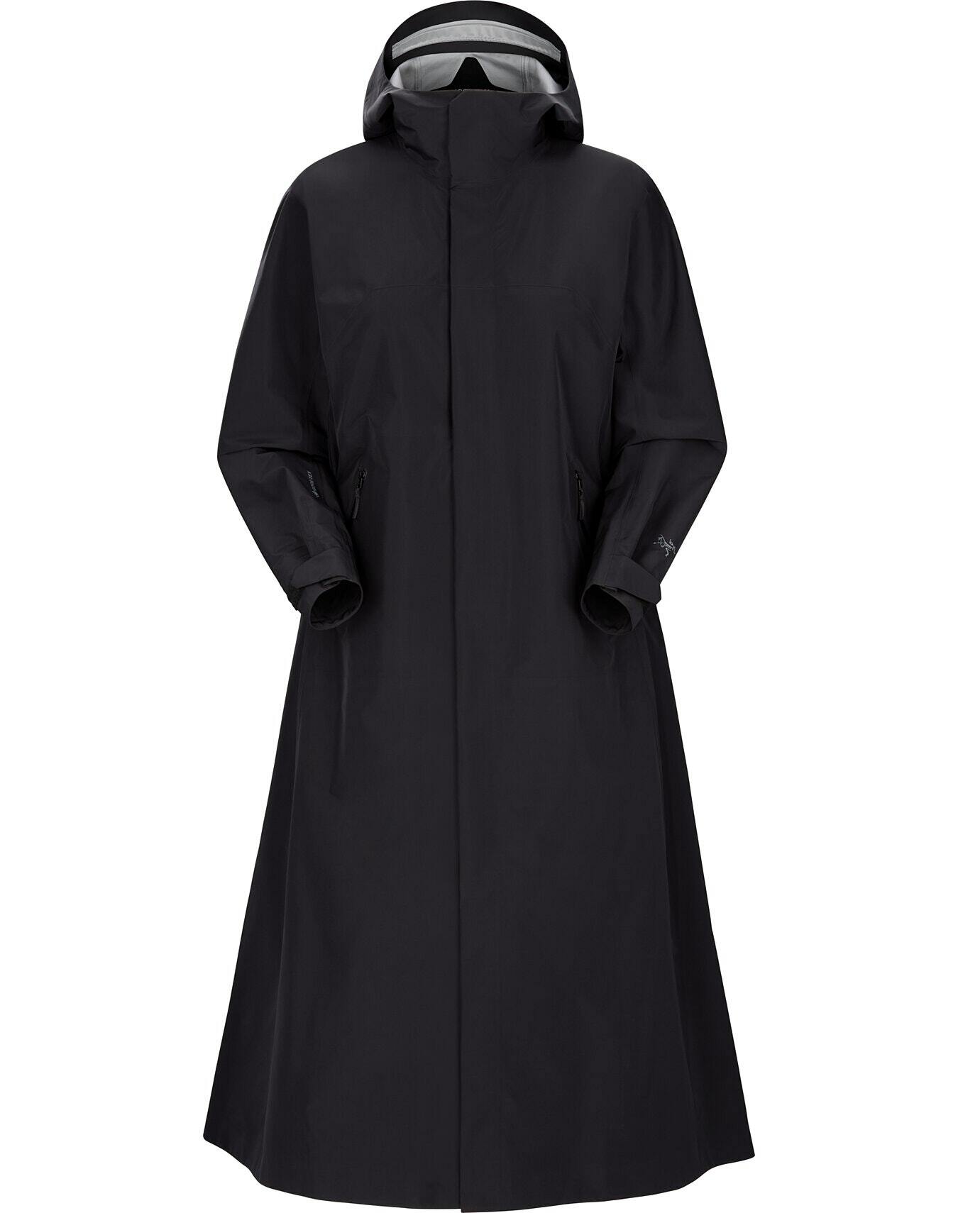 加拿大代購 始祖鳥 arcteryx  新款 CERALLE 長款皺褶大衣 女装 黑色