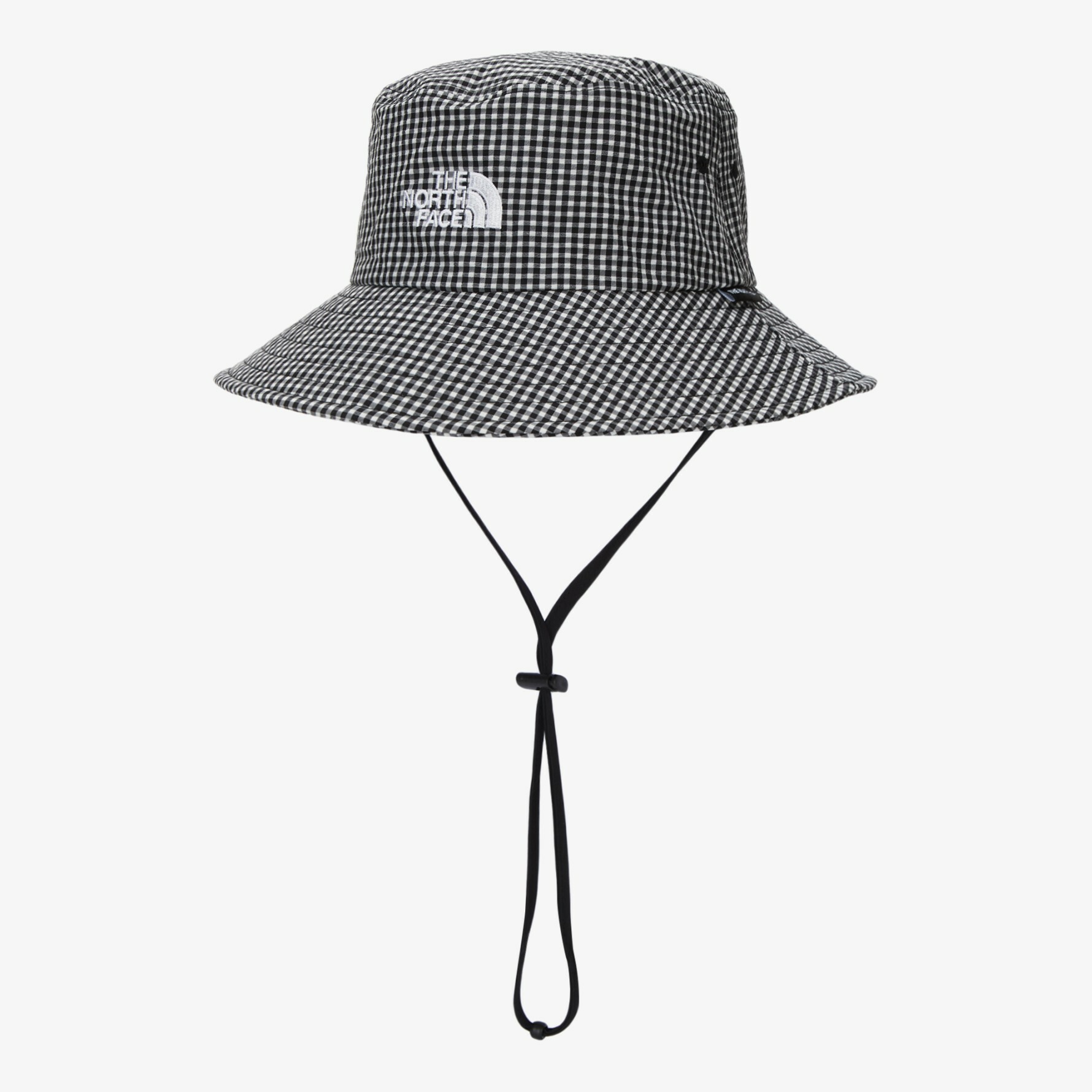 THE NORTH FACE LOGO 掛繩 黑白格子 條紋 漁夫帽 NE3HN01B
