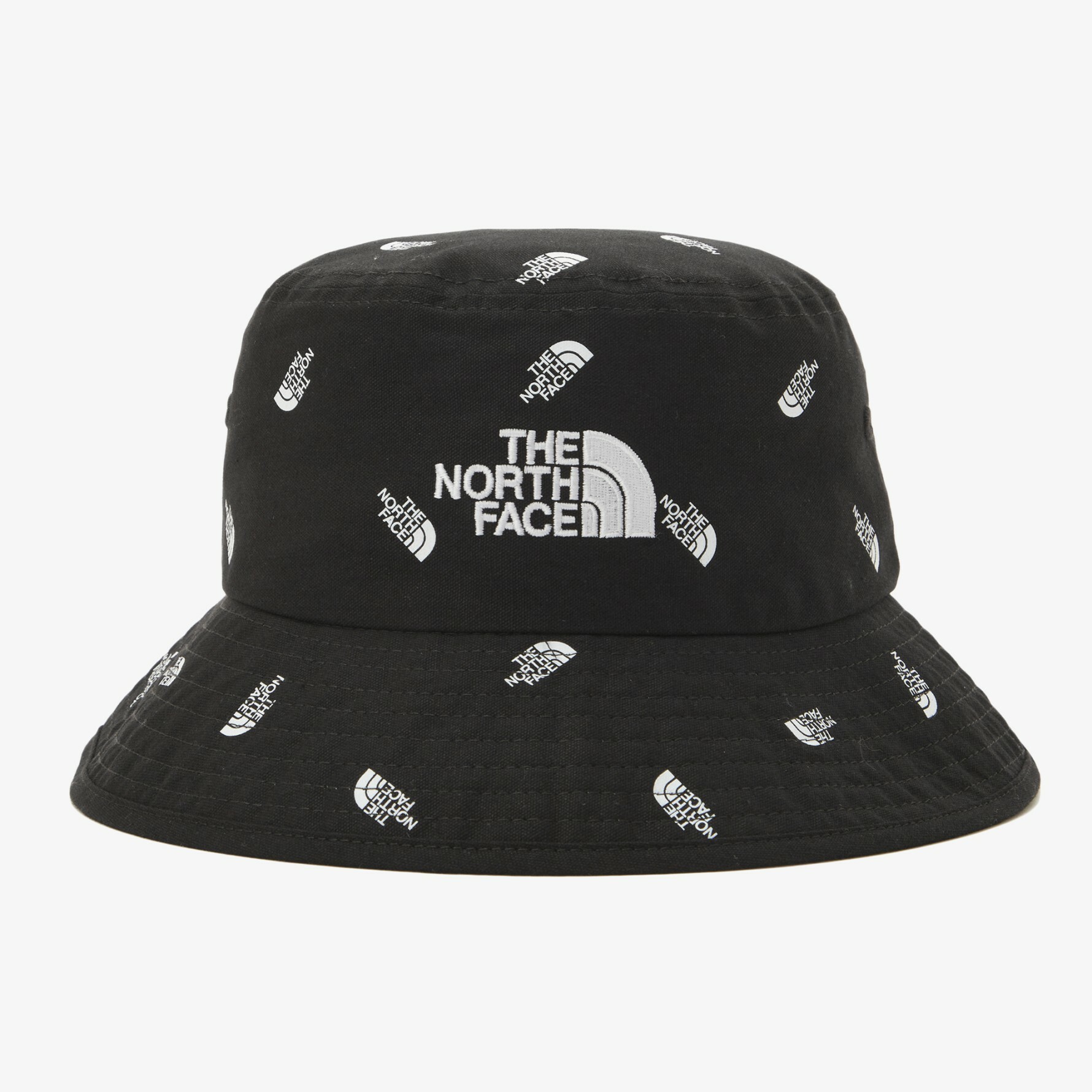 THE NORTH FACE 白標限定 黑 滿版 小 LOGO 漁夫帽 NE3HN01K