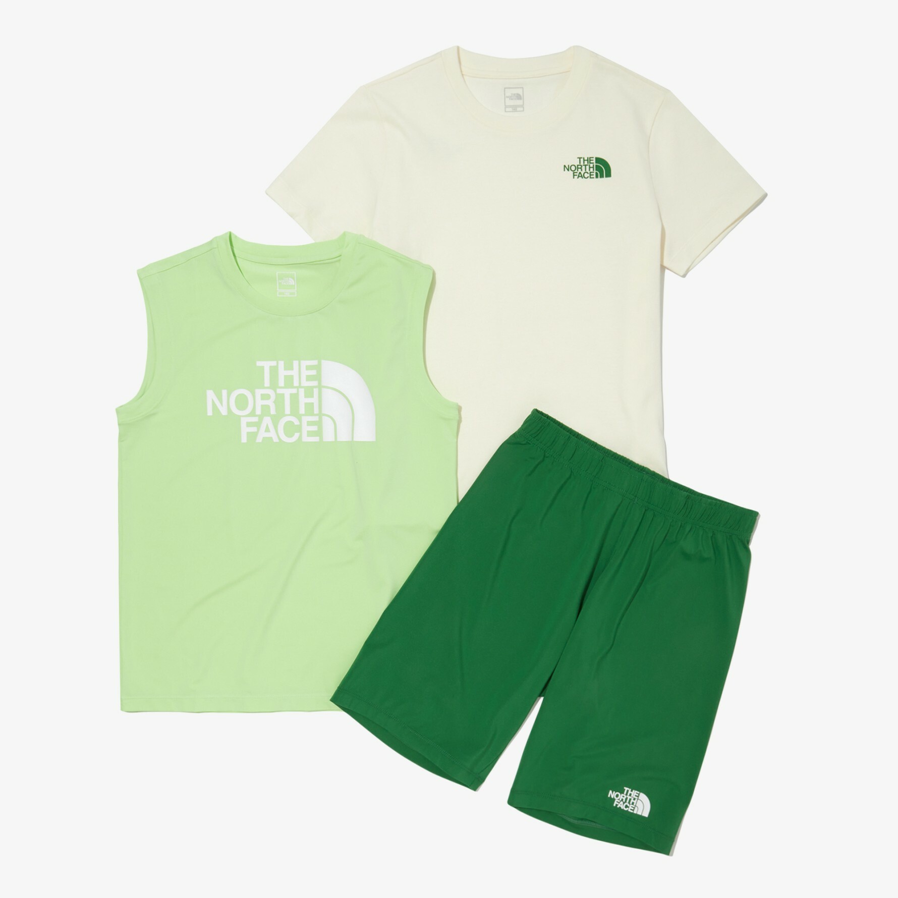 THE NORTH FACE 童 米 綠 套裝 K'S GO OUT CREW SET NT7UN19T