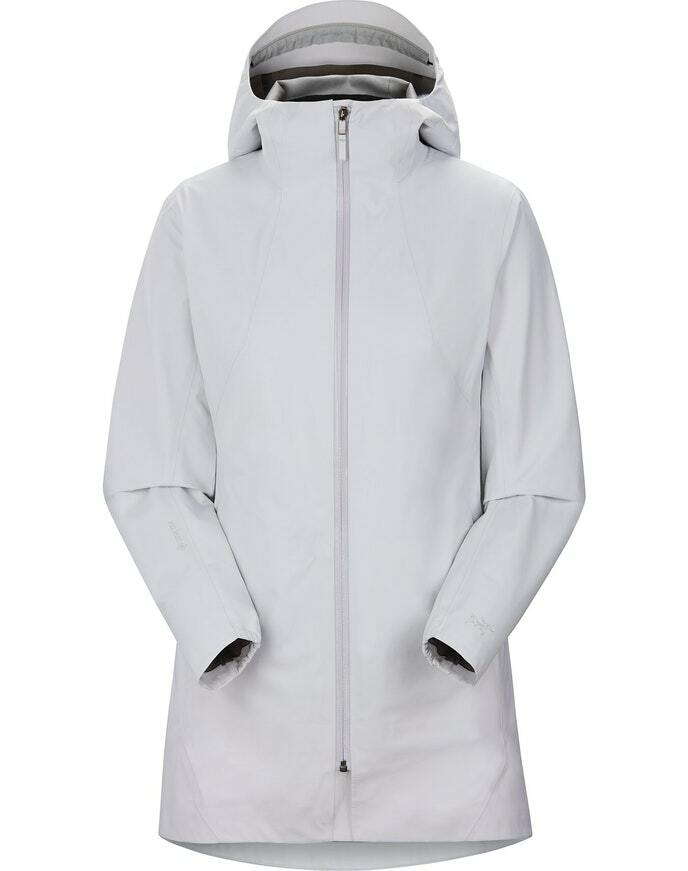 始祖鳥 arcteryx  CODETTA 抽繩大衣 外套 女装 灰白色