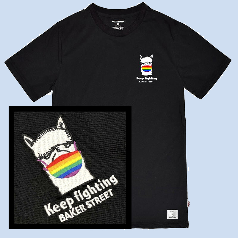 Embroidery-Alpaca Wear Rainbow Mask 彩虹口罩羊駝《 刺繡款》短T