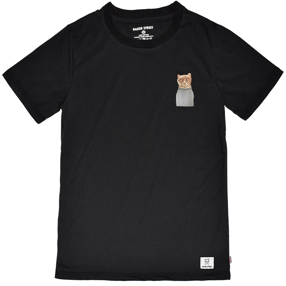 Embroidery-Angry Cat  刺繡 短袖T恤