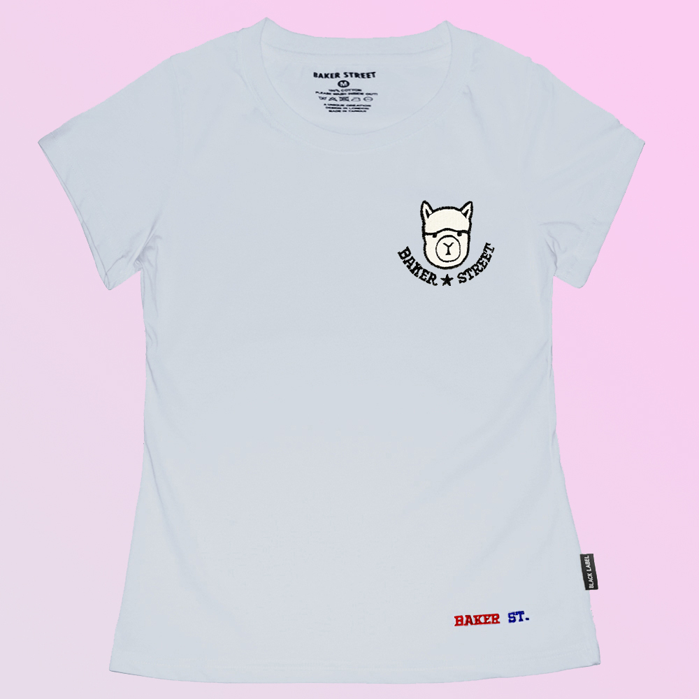 BKST Alpaca-2 黑標系列 羊駝星星-2 刺繡 女版短T