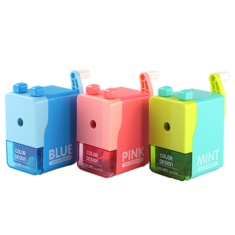 得力0739 多彩雙按削筆器 0739