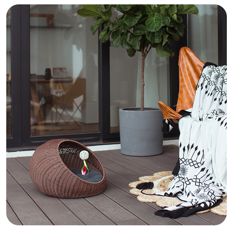 夏の清涼藤編貓別墅 (四季適用)