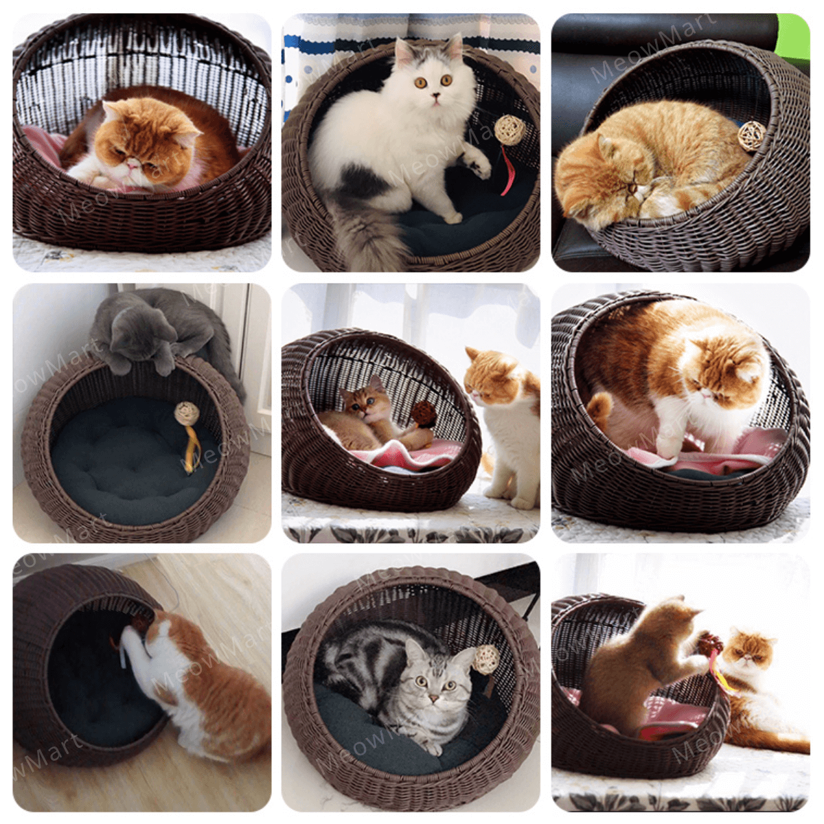 【新品75折】夏の清涼藤編貓別墅 (四季適用)