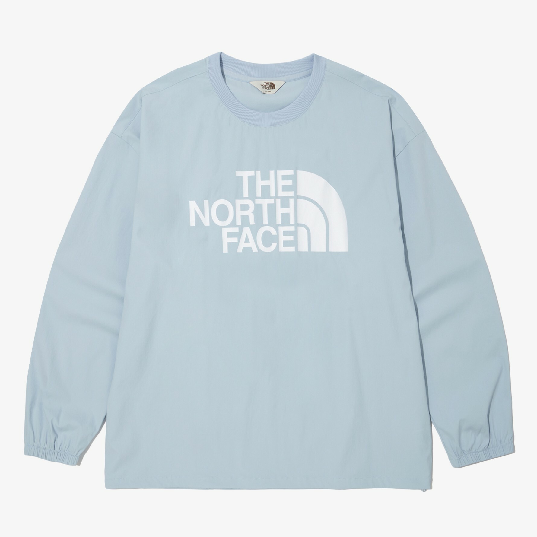 THE NORTH FACE ICE RUN CREWNECK 大LOGO 藍 長袖 NM5MN05M
