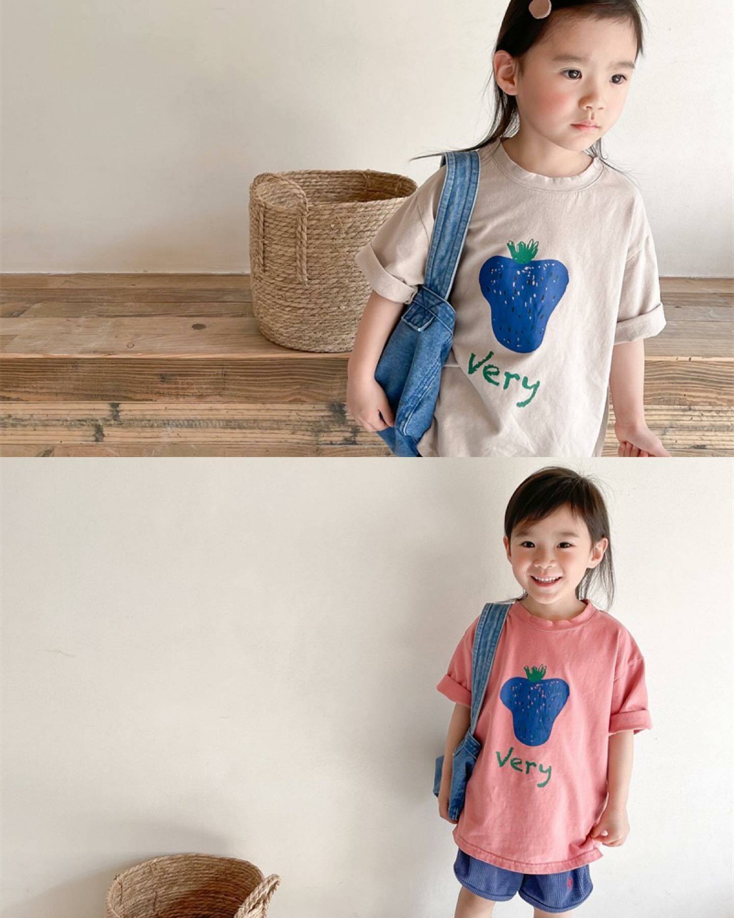 韓版藍草莓上衣