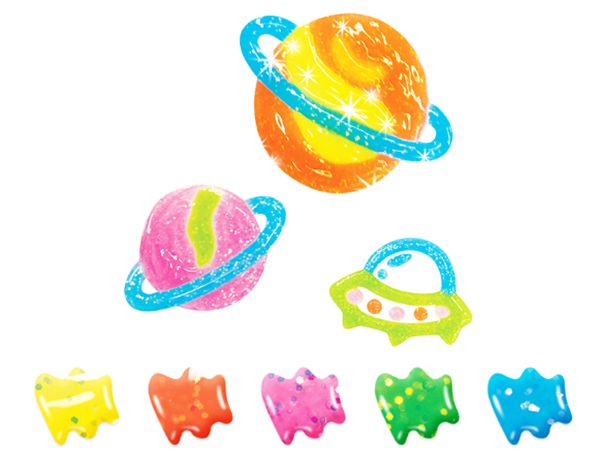 韓國AMOS DIY霓虹5色金粉膠 GNE10B5